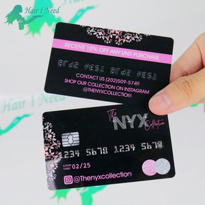 豪华定制图形塑料名片浮雕号码信用卡会员礼品ID PVC名片带标志 - Product Image 3