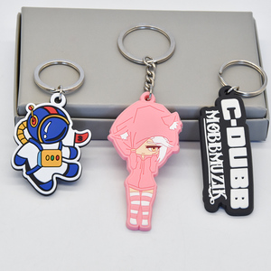高品质定制个性化橡胶名称钥匙圈软聚氯乙烯钥匙扣促销 - Product Image 4