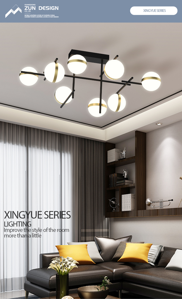 Factory Price Nordic Luxury ball decoration corridor chandelier family interior pendant light for hotel design