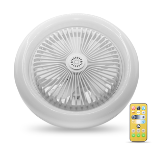 Ventiladores de techo tricolor ajustables con luces Led con Control remoto para dormitorio regulable E27 luces de ventilador LED para habitación - Product Image 1