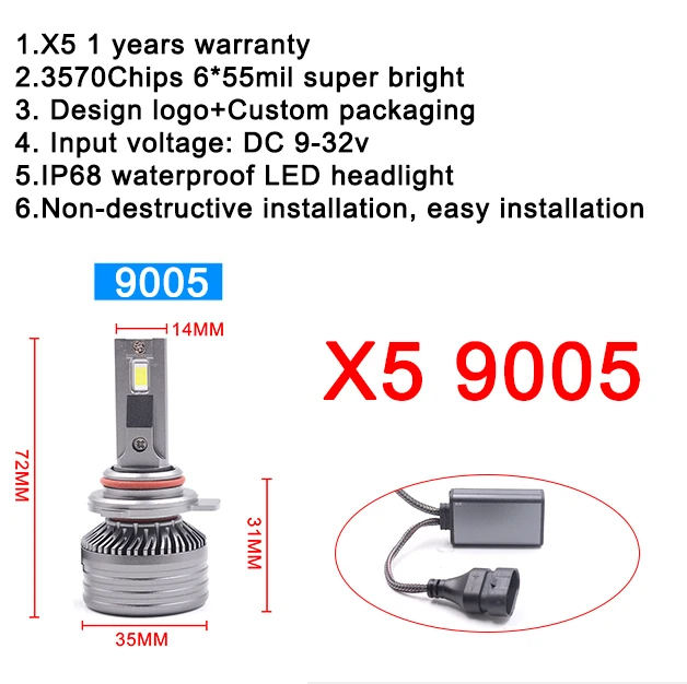 9005/HB3 6000K