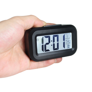 Piccolo bianco LCD LED orologio digitale muto data Timer calendario elettronico da tavolo orologio da tavolo per camera da letto scuola piazza - Product Image 5