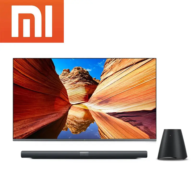 Xiaomi mi mural tv 65 polegadas, ultrafina, moldura grande, tela plana hd, controle remoto, tv smart tv, barra de som cônica