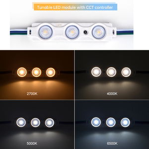 แถบไฟ LED ปรับได้และหรี่แสงได้3โมดูล LED CCT 12V
