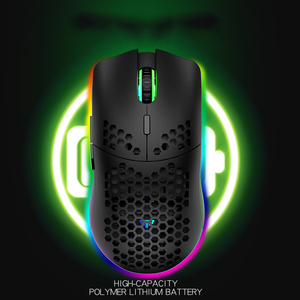 XYH80 RGB luminoso Mouse da gioco ricaricabile 2.4GHz Wireless ottico tracciamento interfaccia USB per uso ufficio destrorso - Product Image 4
