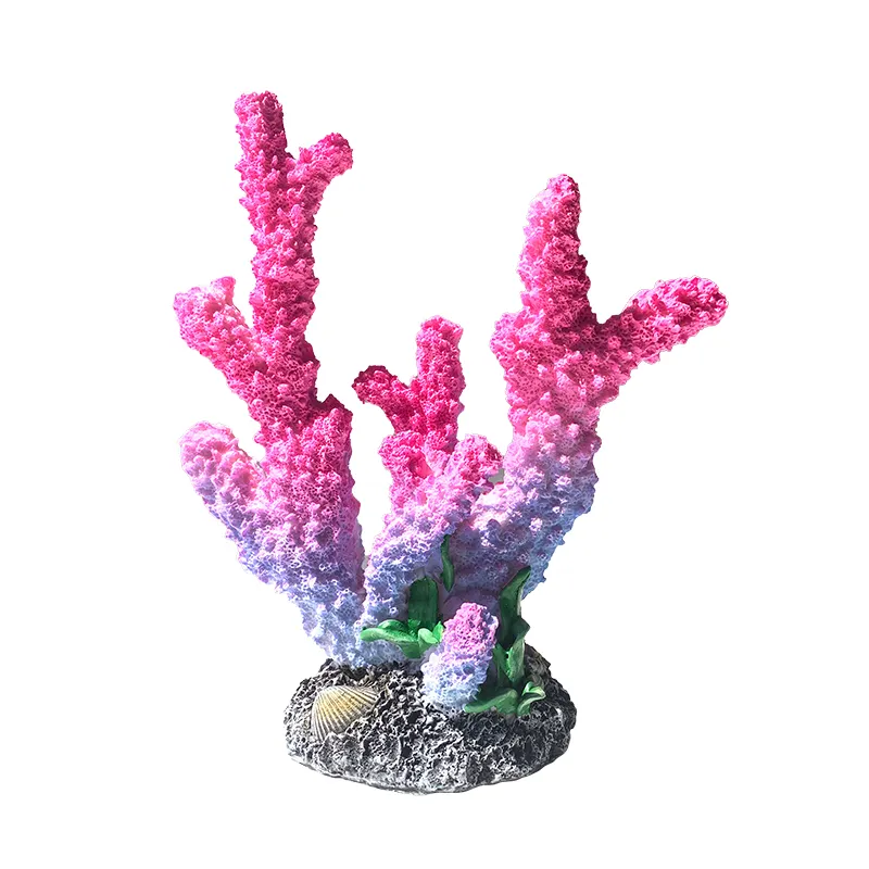 Schöne Aquarium-Ornamente bunte Kunstharz-Korallen für Aquarien