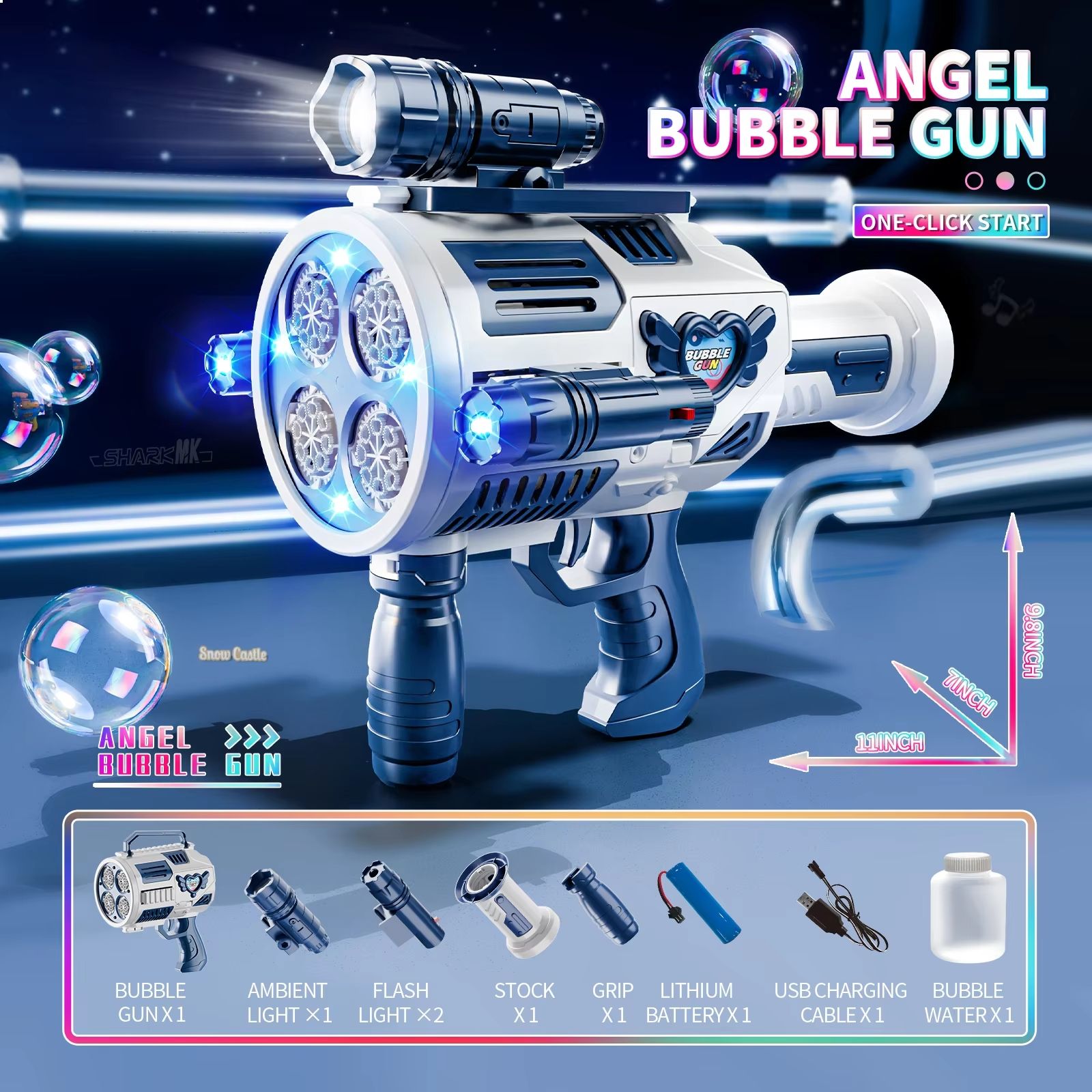 Deep Blue-With a scope and flashlight