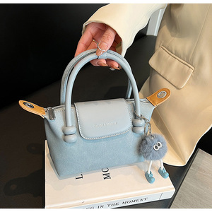 Yüksek kaliteli PU bayan tarzı Tote çanta yeni moda düz renk rahat Crossbody ve omuz çantası - Product Image 2