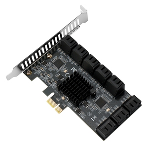 Riser PCIE SATA <strong>PCI</strong>-E Adapter 16 Port SATA Controller <strong>PCI</strong> Express X1 to SATA 3.0 6Gbps Interface Rate Expansion Card - Product Image 1