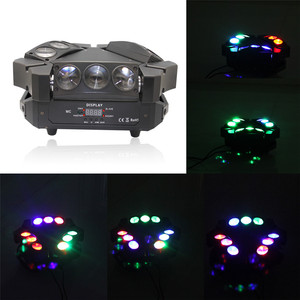U'King Mini 9 kafa kuş sallayarak kafa sahne etkisi ışık RGB Led DMX512 ve ses aktif Led sahne ışıkları - Product Image 3