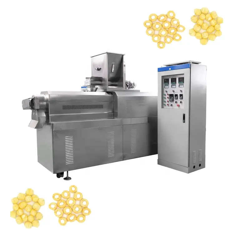 Máquina de fazer cheetos de baixo custo de fábrica com atualização automática, máquina extrusora de salgadinhos e enchimento de núcleo, máquina de palitos de milho