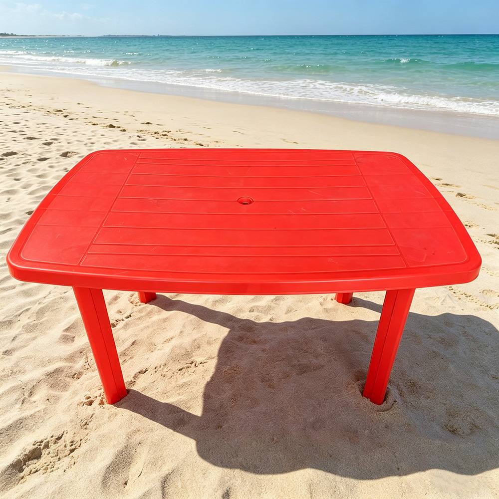 Red table