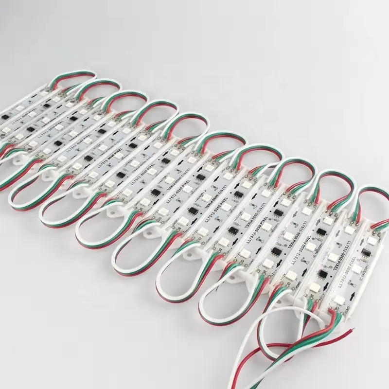 LED a todo color WS2811 IC Módulo de pegamento de goteo caracteres luminosos