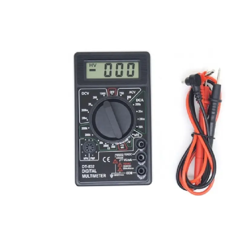 Professionale DT832 multimetro digitale LCD AC voltmetro amperometro Ohm Tester tensione AC Digital Ampere Test del misuratore di potenza