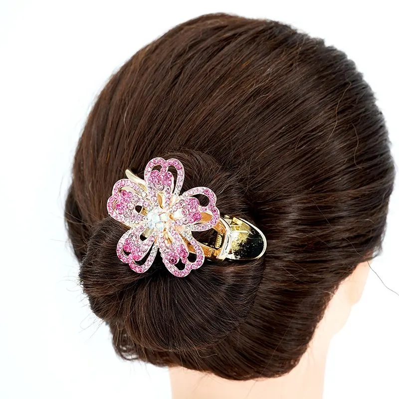 2024 Nieuwe Stijl Koreaanse Haarclips Elegante Strass Haarklauw Clip Voor Vrouwen Accessoires