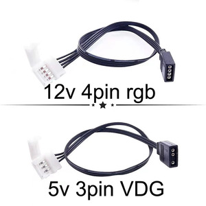 Контроллер RGB-ленты ARGB 5 в 3 контакта/12 в 4 контакта, адаптер без пайки для MSI A SUS ASRock AURA LED Для ws2812b rgb ленты, 5 шт. - Product Image 2