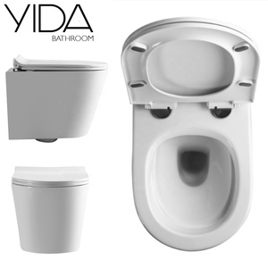 YIDA arap avrupa tarzı yuvarlak tuvalet <span class=keywords><strong>WC</strong></span> Pan banyo duvara monte su dolap seramik duvar asılı <span class=keywords><strong>Wc</strong></span> tuvalet