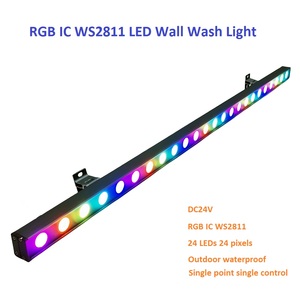 Наружный мостовой фасадный светильник DMX пиксельный адресуемый RGB линейный трубчатый светильник RGBIC цифровое Программирование светодиодная настенная шайба - Product Image 2