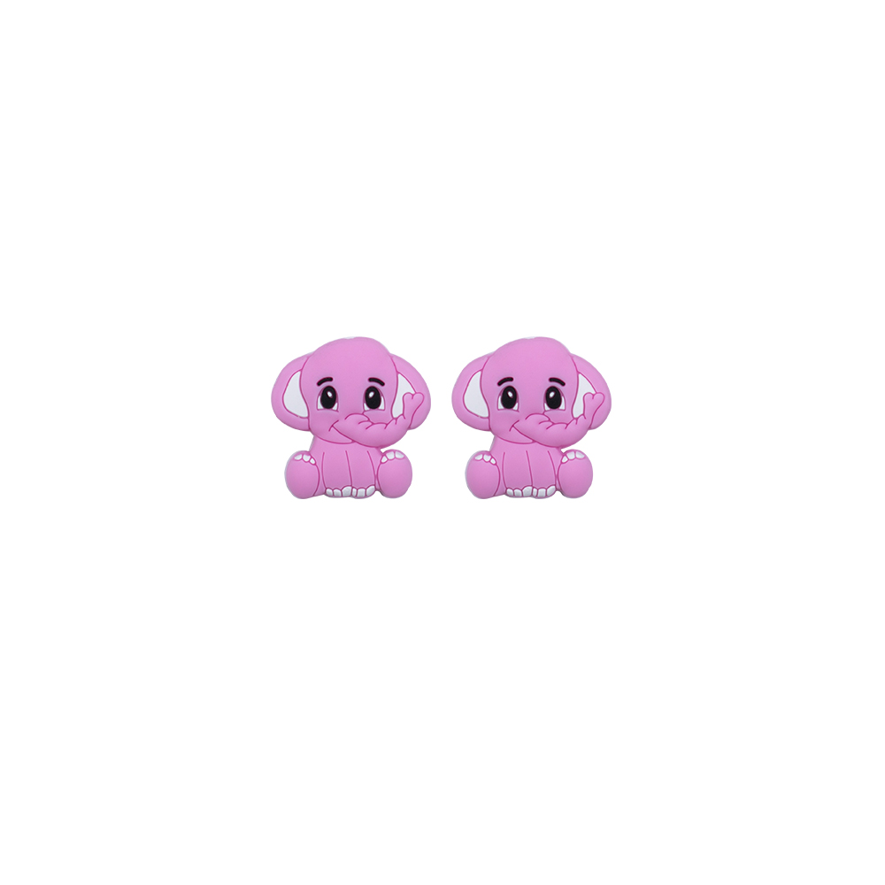 Perle focale éléphant Rose Pâle SA82