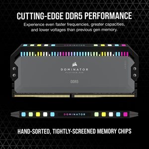 Corsairs CMT สีดำ/ สีขาว Ddr5 6400MHz 16GX2 RGB เดสก์ท็อปหน่วยความจำพีซี - Product Image 4