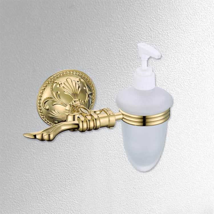 brushed gold Liquid soap dispenser rack