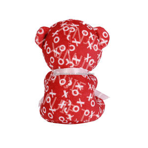 Premium Quality Custom Stuffed <strong>Red</strong> Teddy Bear with Ribbon Bow Soft Plush Toy Printed Logo Pattern Gift for Valentine - Product Image 4