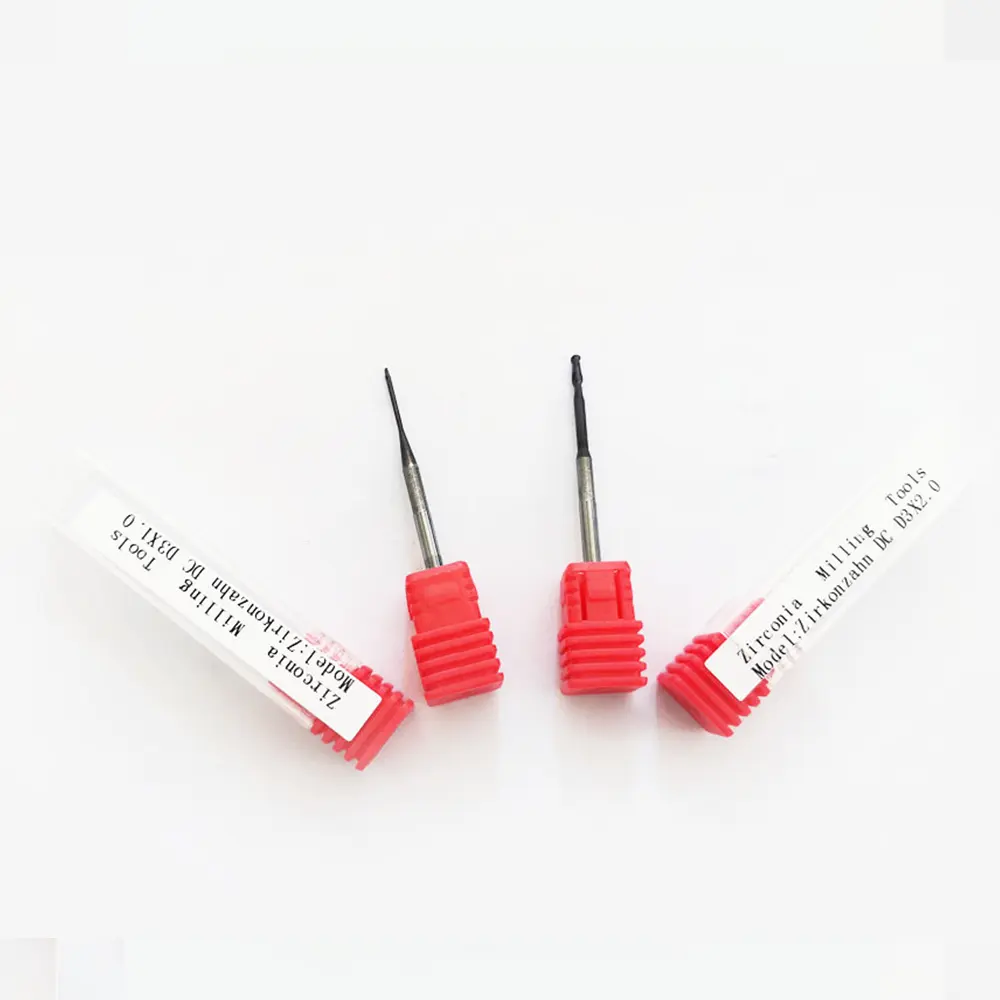 ZirkonZahn Shank 3mm M1/M5 Fresa DC Coat Especial para fresar Material de Zirconia Cortado hasta 300 Unidades Dientes