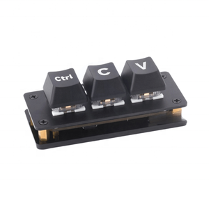 Teclado de acceso directo Ctrl C/V para programadores La Placa de desarrollo de 3 teclas adopta el chip RP2040 Plug and Play sin controladores [Edición básica] - Product Image 1