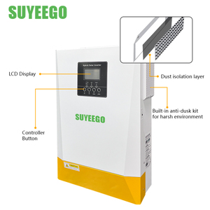 SUYEEGO 5.5kW逆变器MPPT 80A 500VDC光伏输入220VAC 48v可并联12PCS功能5500W单相混合太阳能逆变器 - Product Image 4
