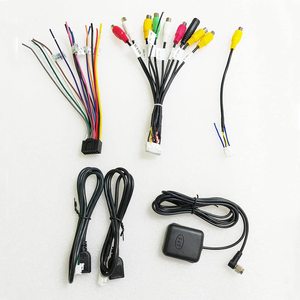 Car Radio Stereo 20PIN RCA Audio Video Cables con salida de subwoofer Entrada de micrófono con toma de corriente de 16 pines
