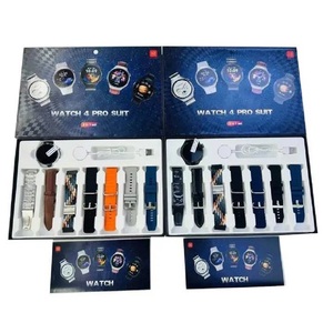 Popüler izle 4 Pro takım 8 in 1 takım 1.5 inç yuvarlak akıllı saat 7 sapanlar BT müzik çağrı spor izci kalp hızı Smartwatch - Product Image 5