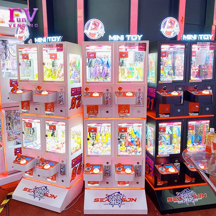 Arcade oyunları güzel pençeli vinç şirin bebek makinesi Mini oyuncak pençe makinesi 4 oyuncu Guangzhou Funvending bowling sokakları için