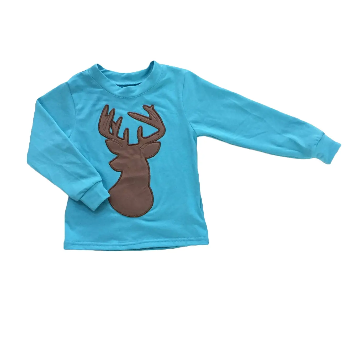 Novo Natal Macacão bordado T-shirt para meninos e meninas
