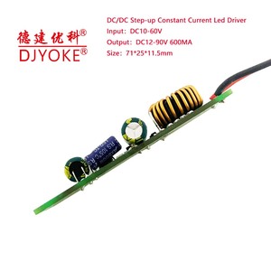 DJYOKE DC/DC Boost-up Constant Current <strong>LED</strong> <strong>Driver</strong> <strong>Input</strong> 3.7V-60V to Boost-up DC12-90V 600mA for Solar <strong>Driver</strong> - Product Image 2