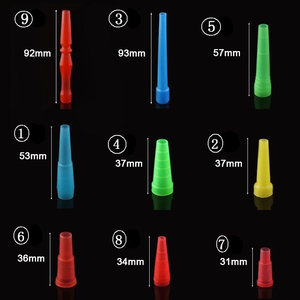 Tek kullanımlık nargile nargile ağız İpuçları plastik Mix renk bireysel sarılmış nargile aksesuarları