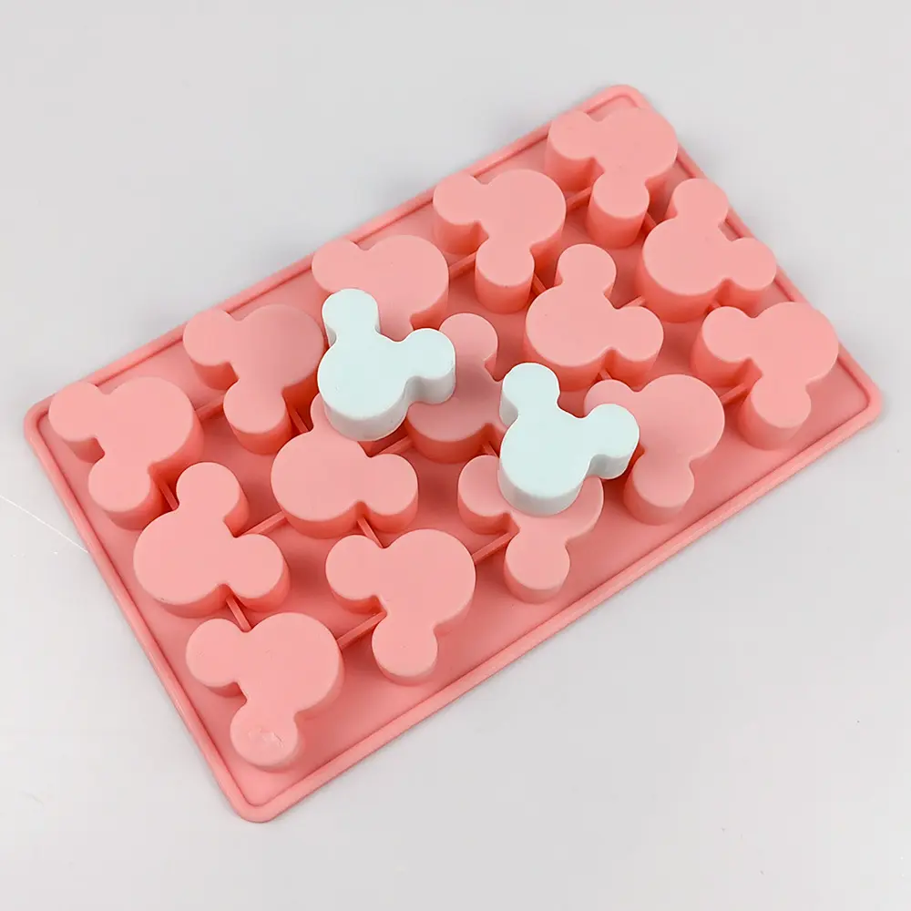 15 holes Mickey/square/strawberry/heart/round series of home ice lattice chocolate supplement making silicone moulds
