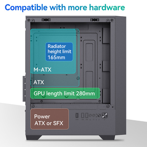 SNOWMAN High Performance Gaming <strong>PC</strong> <strong>Case</strong> with Customizable RGB Fans Dust-Proof Design and Tempered Glass for Pro Gaming - Product Image 3