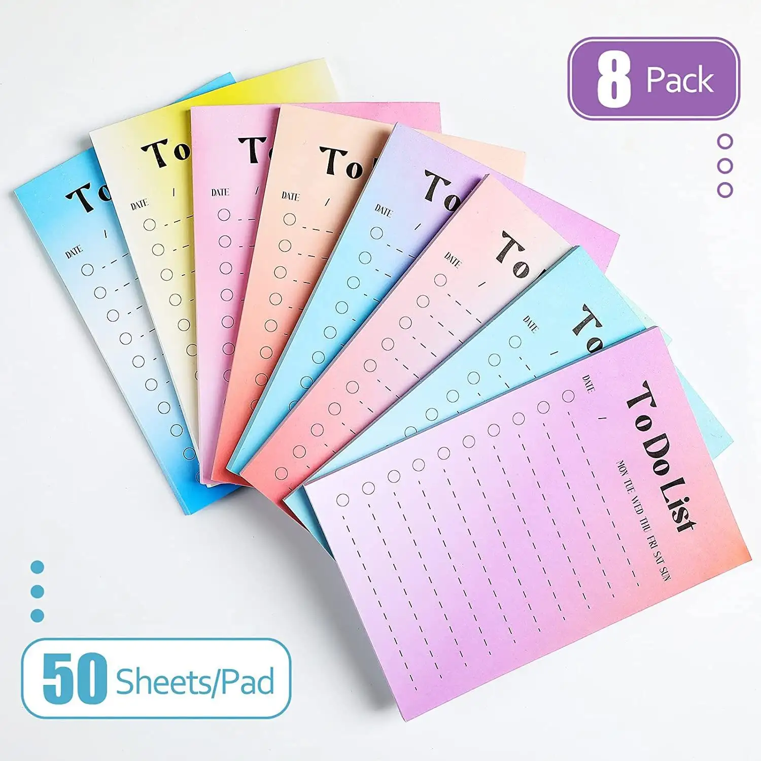 Custom Ontwerp Plakkerig Notitieblok Memo Te Doen Lijst Desk Notities Pads Afscheuren Memo Pad Planning Notitieblok