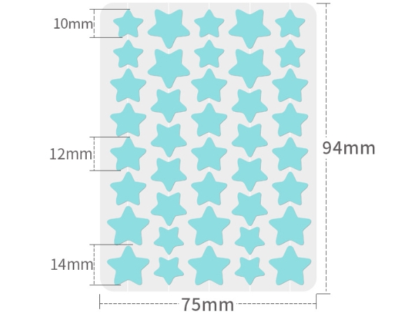 Sky blue 40 patches/sheet