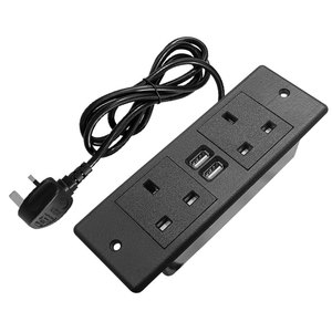 优质英国标准桌面插座嵌入式桌面1 USB 1 C型电源板隐藏家具插座 - Product Image 4