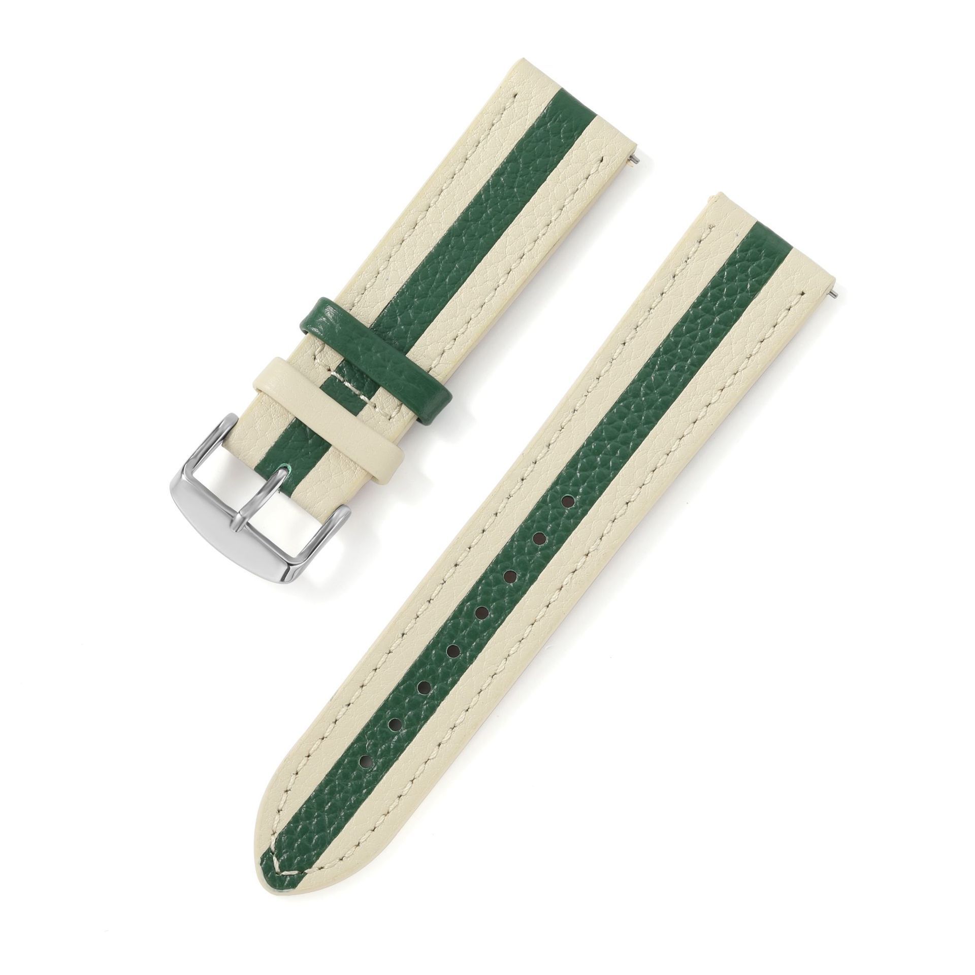 White with green