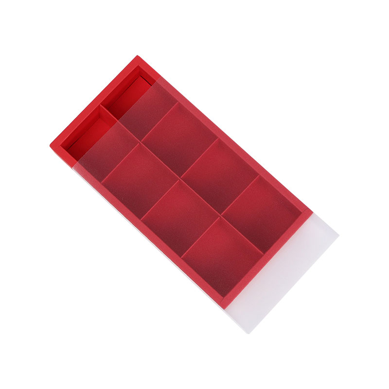 Rosso con coperchio satinato