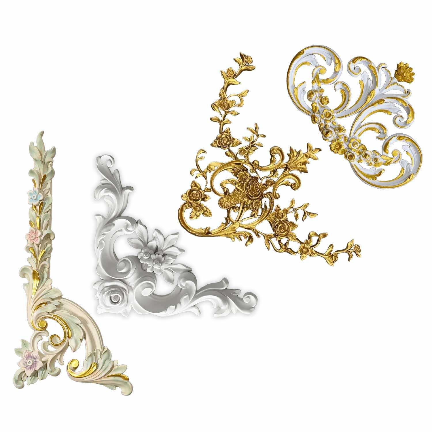 Blanc/or/argent/bronze/blanc lavé