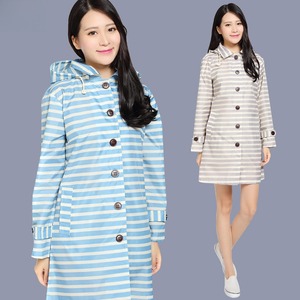 防水触摸齐布时尚防风雨衣100% 涤纶雨衣成人风衣女雨衣 - Product Image 6