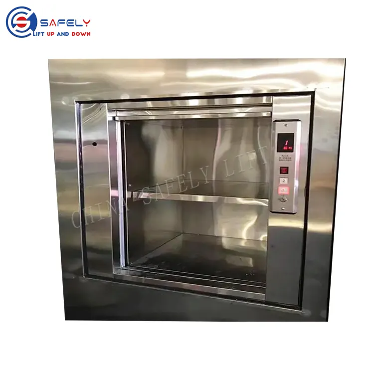 Cina prezzo di fabbrica 100kg di alta qualità elettrico cibo ascensore dumbwaiter ascensore per la casa e il ristorante