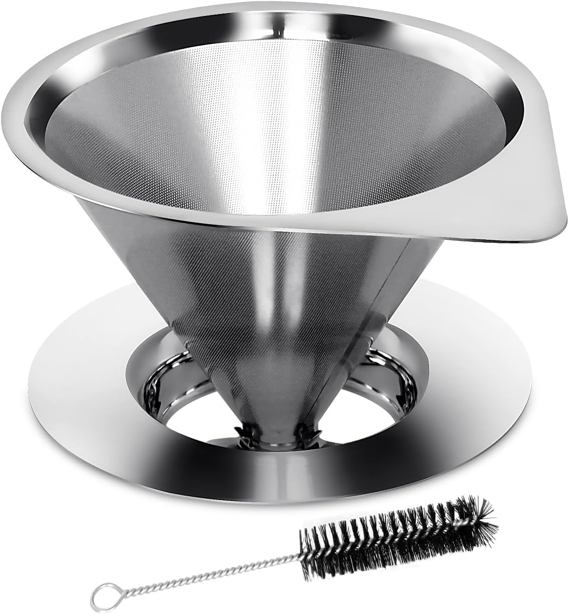 Single mesh 1-2 cups shiny silver