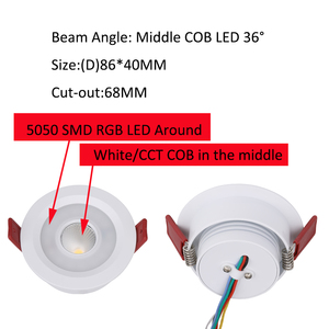 Benory 12W RGBW Loxone Tree <strong>PWM</strong> DALI 24V Recessed Ceiling Spots KNX <strong>DMX</strong> Casambi Tuya Control4 Hager RGBCCT Smart Downlight - Product Image 3