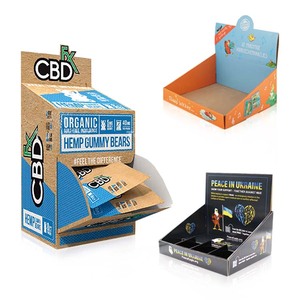 Custom Portable Cardboard Jewelry Keychain <strong>Display</strong> Stand <strong>with</strong> <strong>Counter</strong> <strong>Hook</strong> for <strong>Paper</strong> Box Presentation - Product Image 6