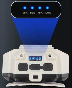 White &amp; Red <strong>Light</strong> Color Headlamp 500 Lumen Type C Rechargeable Head Torch <strong>Sensor</strong> <strong>Function</strong> With Power Display for Camping - Product Image 6