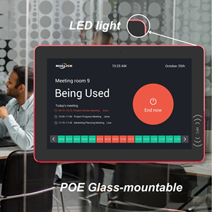 10.1 pollici Tablet Android montaggio a parete Touch Screen 2 + 16GB NFC POE LCD bordo LED luce RJ45 riunione di rete sistema di prenotazione nuova - Product Image 1